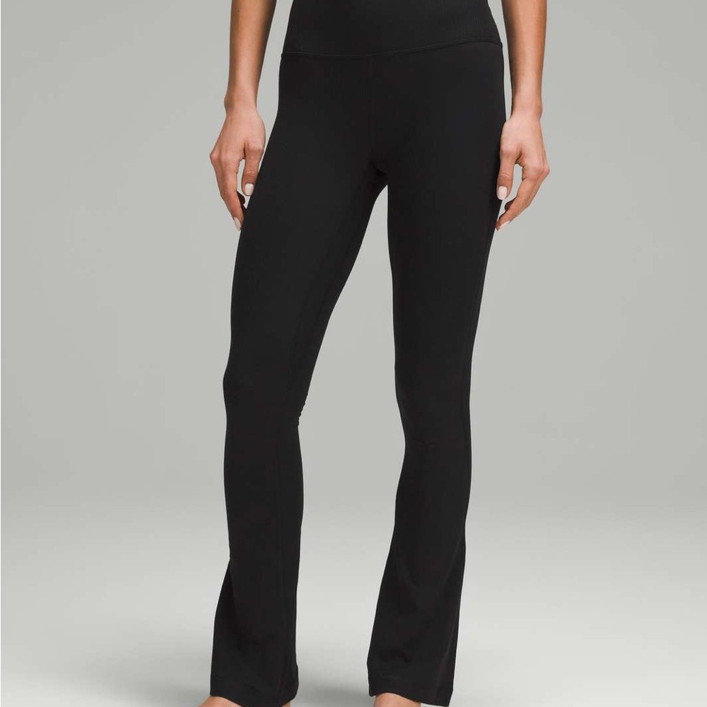 Align high rise mini flare ribbed leggings
